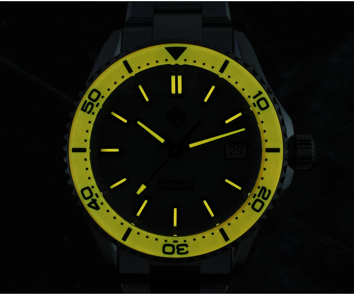 San Martin 2025 New Enamel Dial Full Luminous 39mm Dive Watch Luxury Men Watch NH35 Automatic Mechanical Waterproof 200m SN0129