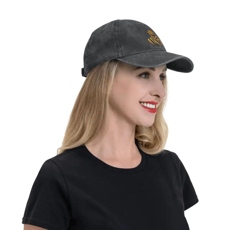 Vintage Racing Off Road D-Dakares Rally Baseball Caps Unisex Style Distressed Washed Sun Cap Travel Unstructured Soft Caps Hat