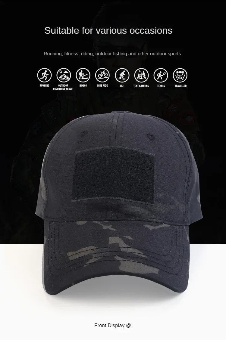 Camouflage Baseball Cap Outdoor Men's Tactical CP Adjustable Hat Sports Cycling Duck Tongue Cap
