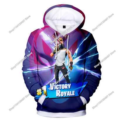 Children Clothes Birthday Cute Gifts Fortnite Child Hoodies Battle Royale Boys Girls Anime Sweatshirt Kids Winter Pullover Tops