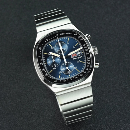 Hruodland new 2025 new 0S00 retro men's quartz chronograph sapphire stainless steel waterproof 5Bar luminous C3 reloj hombre