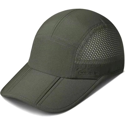 GADIEMKENSD Quick-Drying Foldable Portable Baseball Caps For Men Summer Sea Wave Embroidery Unisex Sport Sun Hats Snapback Cap