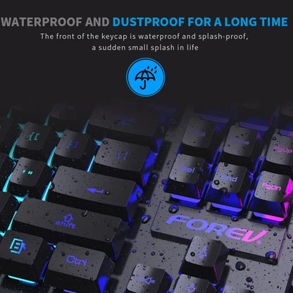 Kebidumei 104 key Backlit Mechanical Keyboard Wired Gaming Keyboard Luminous keyboard And Mouse Set for Gamer PC Laptop Office