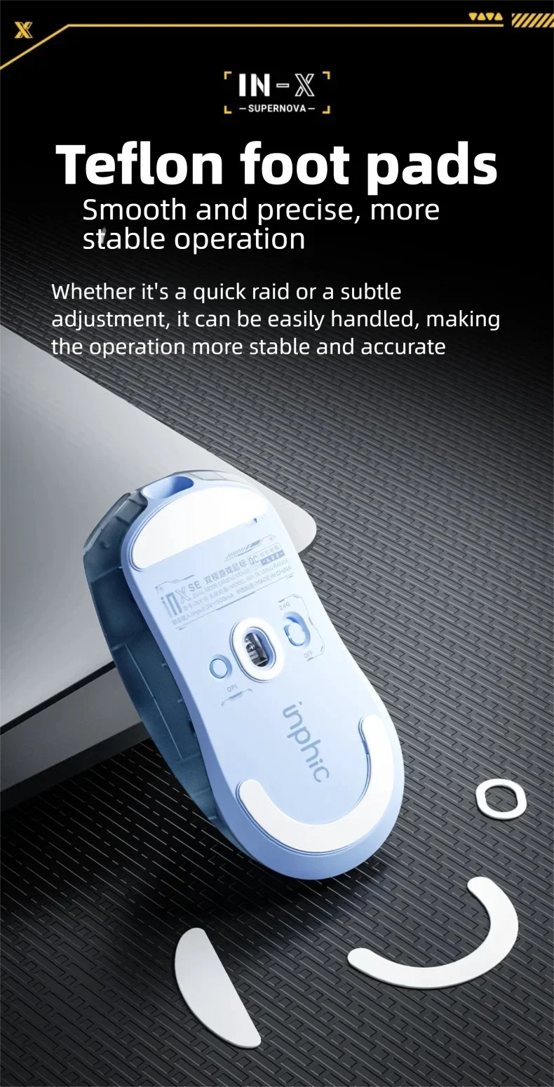 INPHIC INX SE Lightweight Wireless Gaming Mouse 12800DPI Flagship Touch 1000HZ Wireless Mouse Suitable for Desktop Laptops