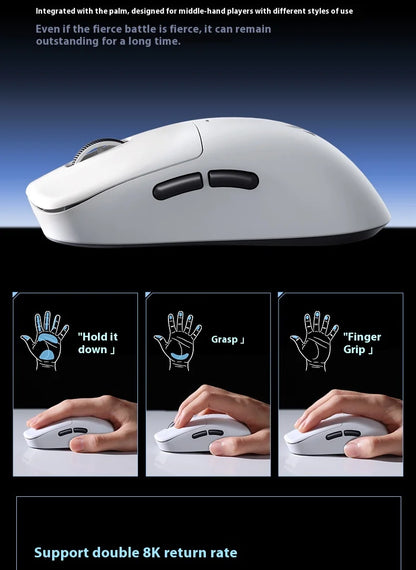 MCHOSE M7 Ultra ergonomická herná myš PAW3950 Super Sensor TOPSPEED s frekvenciou snímania 8000Hz, ľahký dizajn, Realtek Master Mice