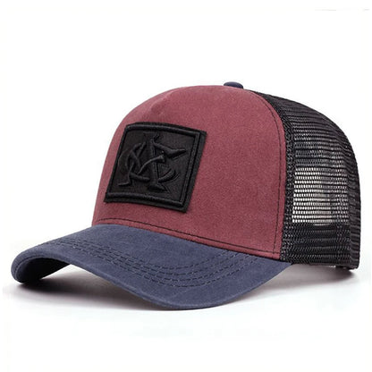 Eenvoudige, modieuze, ademende mesh-pet met 'CA'-borduursel, hiphop-pet, pet voor dagelijks gebruik en vrije tijd, decoratieve pet, unisex baseballpet