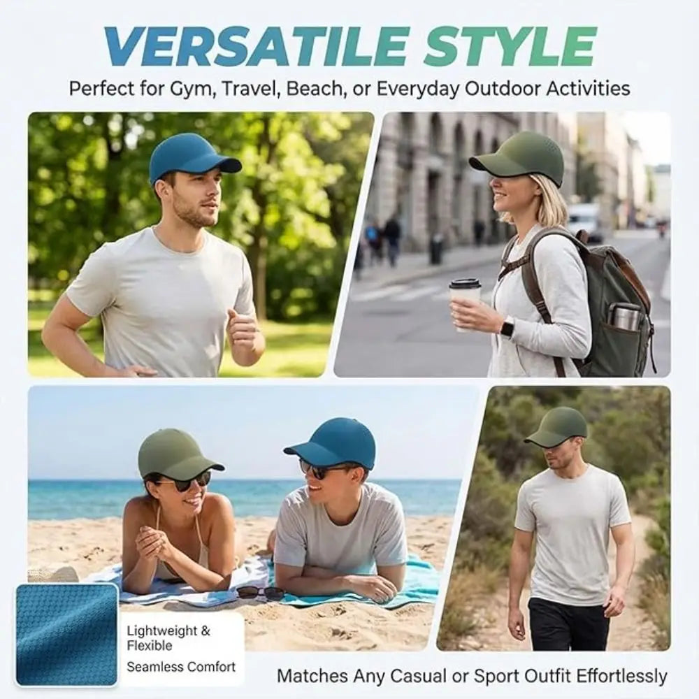 New Design Seamless Baseball Cap Quick Drying Packable Sports Hat Polyester Breathable Outdoor Hat