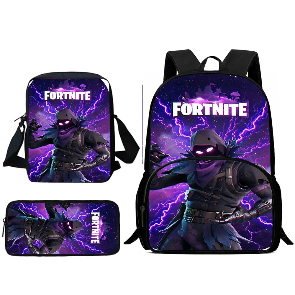 Hot Game Design Child Backpacks Shoulder Bag Pencil Case F-FortniteS Pupil Large Capacity School Bags for Boys Girls Best Gift