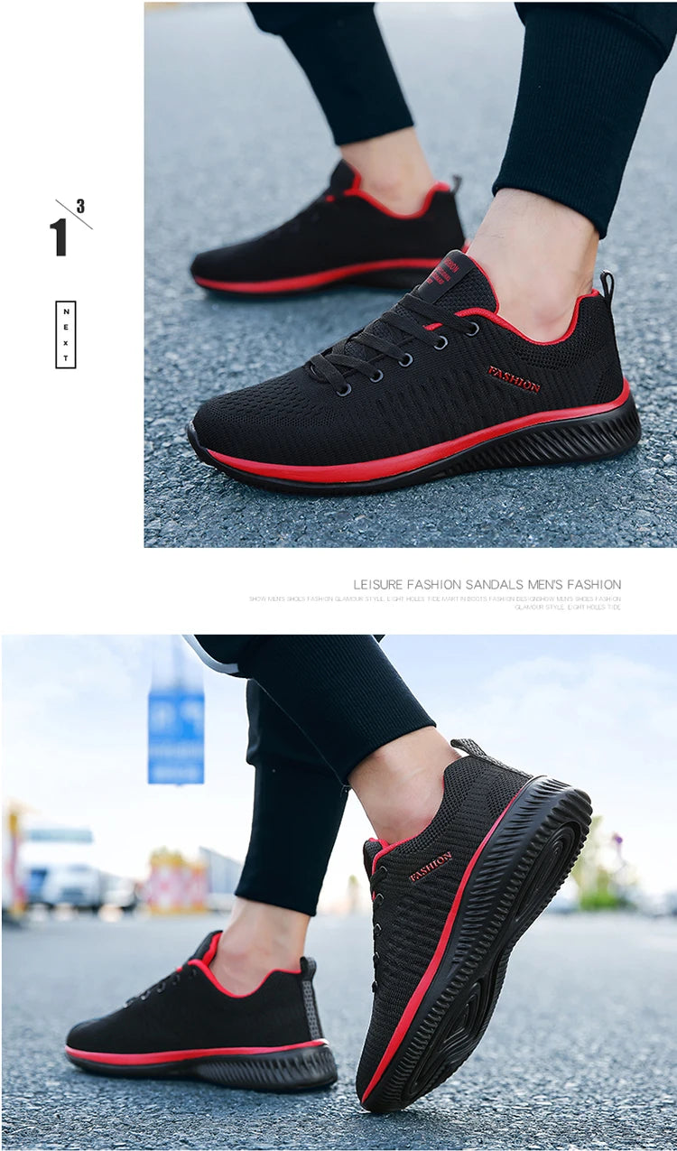 Zapatillas de running para hombre, transpirables, ligeras y cómodas, calzado casual masculino, tenis outdoor slip-on para caminar