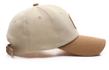 Vintage C Letter Embroidered Baseball Cap | Two-Tone Design, Adjustable Strap, Unisex for Men & Women