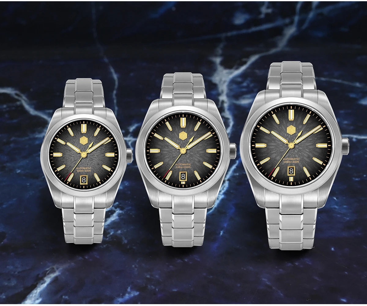 San Martin 36/39/42mm SN0144 JianZhan Dial Gada Watch Miyota 9015 Original Design Men Luxury Dress Automatic Mechanical Watches
