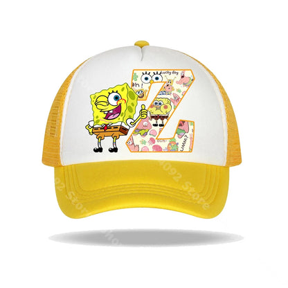 SpongeBob SquarePanted Baseball Cap Kids Adults Letter Print Sun Hats Anime Cartoon Adjustable Peaked Caps Summer Casual Hat New