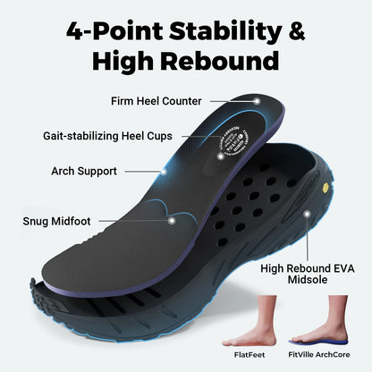 Sneakers larghe Fittington da uomo, scarpe da trekking slip-on, scarpe da corsa da uomo morbide e comode, scarpe da passeggio antiscivolo con supporto per l'arco plantare