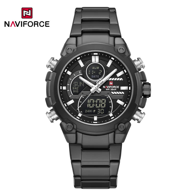 NAVIFORCE New 2026 Wristwatch For Men Bussiness Original Design Waterproof Digital Fashion Normal Watches Male Relogio Masculin