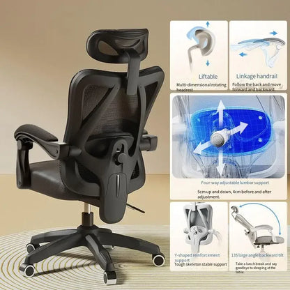 UVR Gaming Computer Chair Mesh Breathable Staff Chair Ergonomic Design Armrest Chair Sitting Comfor THome Office Chair Furniture