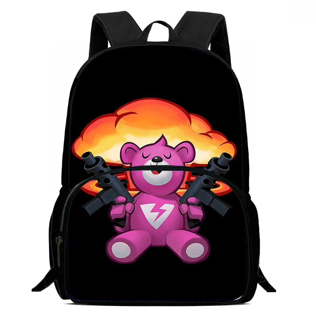 Mochilas Infantis de Design Gaming F-FortniteS com Lancheira e Estojo, Mochilas Escolares de Grande Capacidade para Meninos e Meninas, Melhor Presente