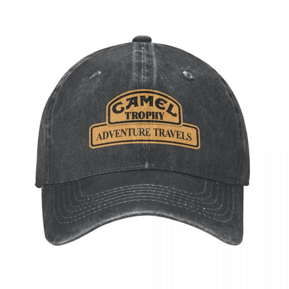 Retro Camel Trophy Racing Baseball Cap Men Women Distressed Denim Snapback Hat Outdoor Summer Unstructured Soft Caps Hat