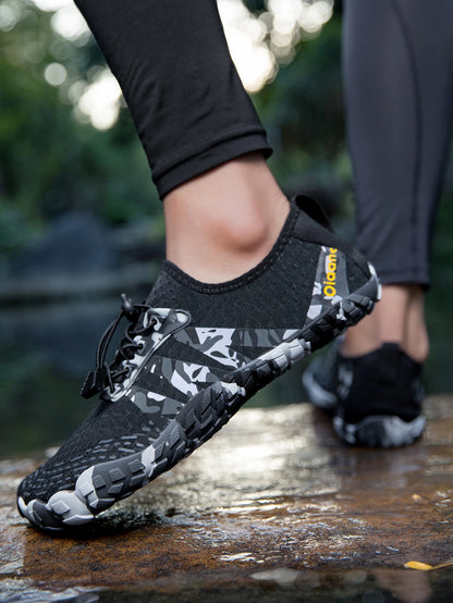 Oiaano leveäkärkiset barefoot-kengät miehille, mustat naisten urheilulenkkarit, unisex-vesitossut, miesten aqua-rantakengät, pehmeä pohja, kevyet ja hengittävät