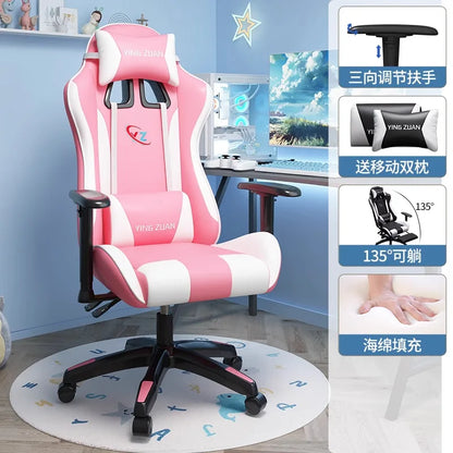 Gaming stolica Računalna stolica Udobno podesivo sjedalo za opuštanje Game LIVE Za studentski dom i kućnu upotrebu Ergonomski dizajn za dugotrajno sjedenje