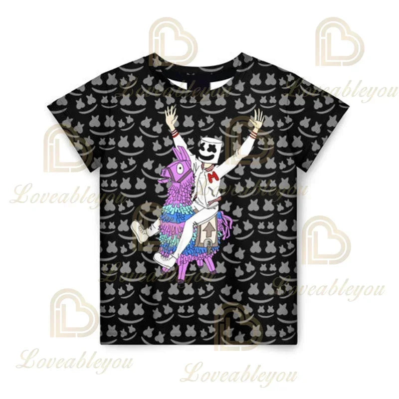 Camiseta Fortnite para niños Banana Peely, camiseta para hombre y mujer, camiseta Battle Royale Game, tops de verano Harajuku