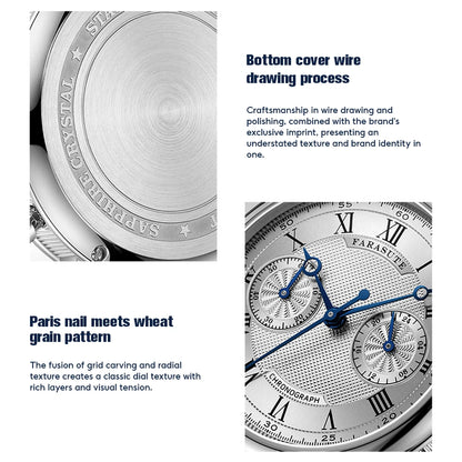 FARASUTE 2025 New Retro Mens Watches Quartz Watch For Men Speed Sports Chronograph AR Coating Sapphire VK64 Clock Reloj Hombre