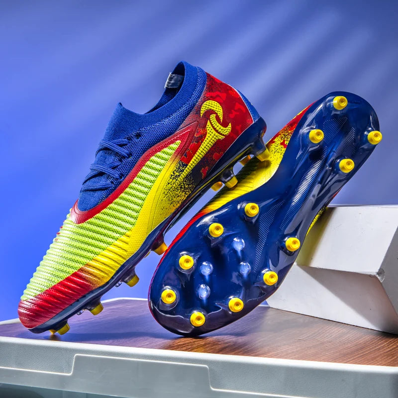 Nouvelles chaussures de football pour hommes, ultralégères, pour l'entraînement en extérieur, livraison directe, chaussures de foot à crampons longs FG antidérapantes