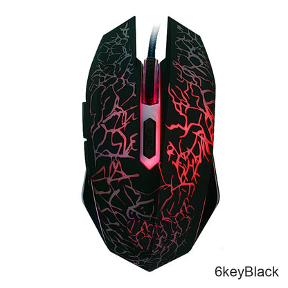 2400 DPI USB-bedrade gamingmuis met ledverlichting, professionele gamermuis, ergonomische computermuis voor PC, laptop en Macbook