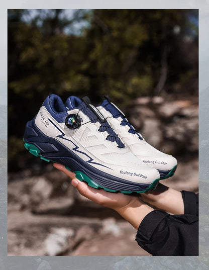 Scarpe da trekking traspiranti da uomo — Fibbia girevole, suola antiscivolo
