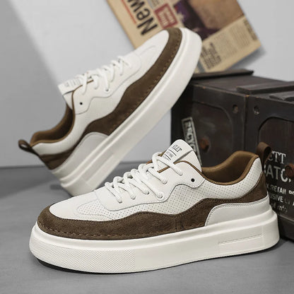 2025 Korean Edition Fashion Men's Casual Shoes Urban Design Slim Fit Low Top Sneakers Breathable Mesh for Streetwear 39-44