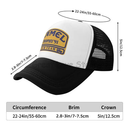 Camel Trophy 91 Print Baseball Cap Unisex Sun Visors Hat Summer Hip Hop Hats for Men Women Outdoor Breathable Mesh Snapback Caps