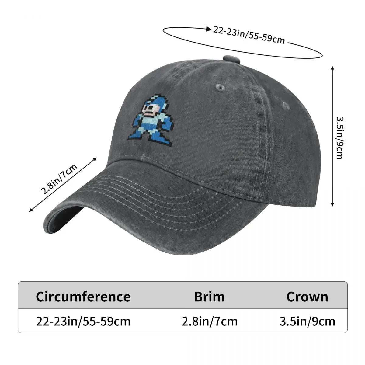 Megaman 8bits Baseball Cap New In Hat cute Vintage Luxury Hat Men Women's