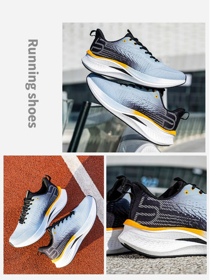Baasploa løbesko til mænd, professionelle træningssko til kvinder, med kulfiberplade, åndbare sneakers i mesh, lette unisex-sportssko til mænd