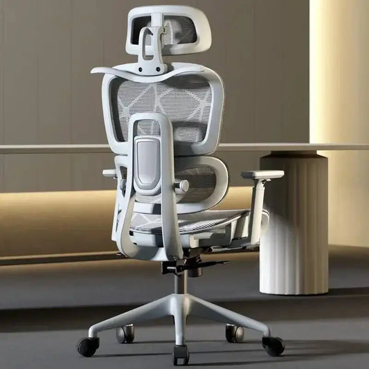 Ergonomic Office Chair with Adjustable Back Support, Mesh Computer Gaming Chair, Lumbar Support Office Chair, Swivel Rolling Desk Chair for Home & Office