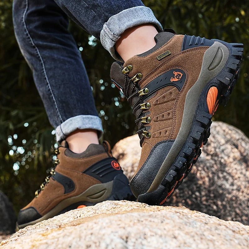 Scarponi da trekking impermeabili per uomo e donna, per primavera e autunno, resistenti all’usura, per sport di montagna e caccia