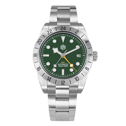 San Martin Nuevo reloj mecánico automático NH34 BB GMT de 39mm, reloj deportivo de zafiro, luminoso, impermeable 100m para hombre, Relogio SN0054
