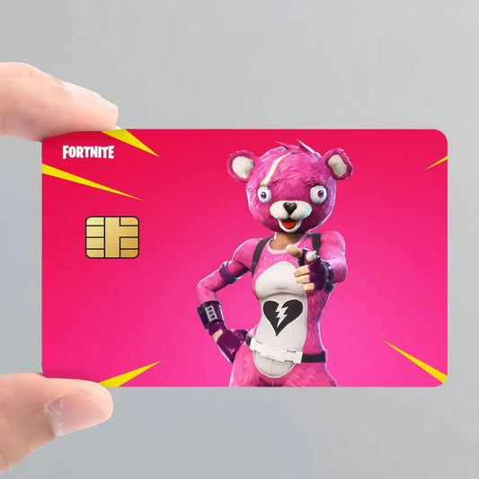 Cuddle Team Leader Fortnite Game Card Stickers for Bank Access Protective Waterproof Film Cover Sticker Surprise Gift