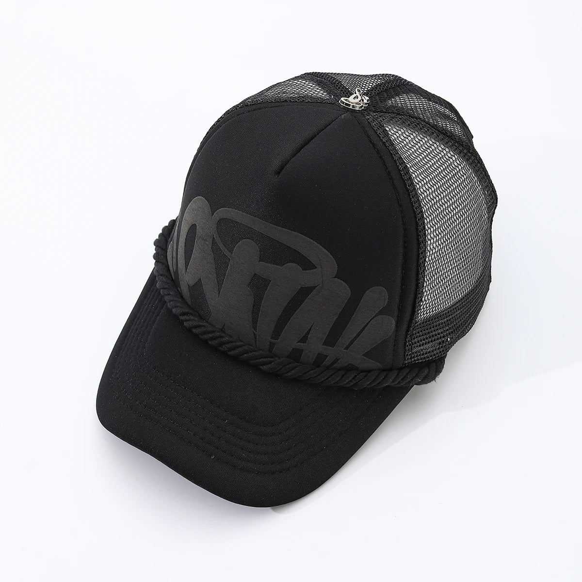 damesmode-baseballpet met letterprint voor lente en zomer, ademende mesh-pet voor buitensporten, heren-truckerpet