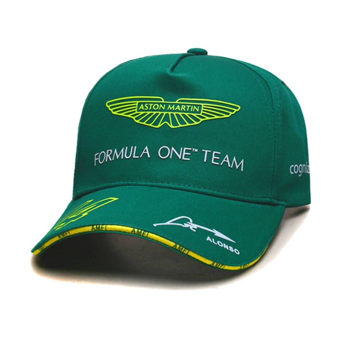 „Aston Martin F1 Team“ Fernando Alonso beisbolo kepurė, unisex, reguliuojama, su užsegimu, sportiško dizaino, madingi aksesuarai