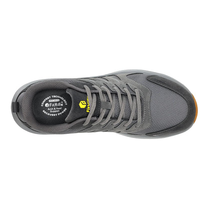 FitVille extra brede sneakers voor heren, wandel- en loopschoenen, brede neus, lichtgewicht hardloopschoen voor platvoeten met steun voor de voetboog