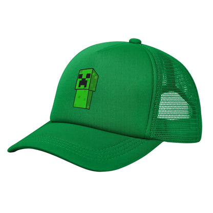 Unisex Creepers mob sticker Trucker Cap Mesh Baseball Cap Snapback Caps Hats Sun Hats Breathable Golf Hats Summer