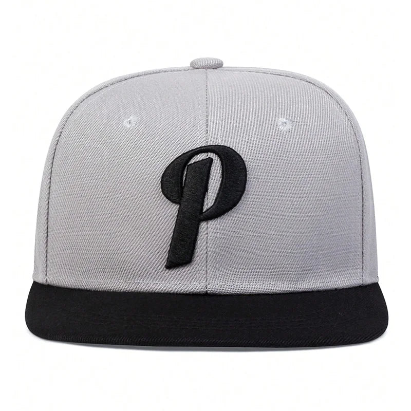 Unisex P Letter Embroidery Hip-hop Hats Spring And Autumn Outdoor Adjustable Sports Casual Baseball Caps Sunscreen Hat