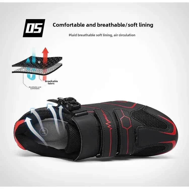 Scarpe da ciclismo unisex con suola rigida – Scarpe da bici da strada 4-Season con pedali a sgancio rapido, ideali per la MTB e gli sport all’aria aperta