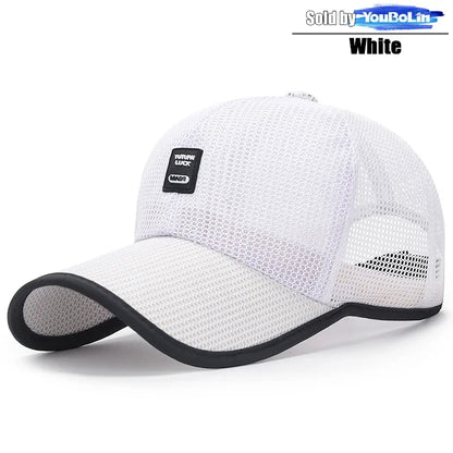 Summer Breathable Mesh Adjustable Baseball Cap Sun Hat Trucker Caps Dad Hats
