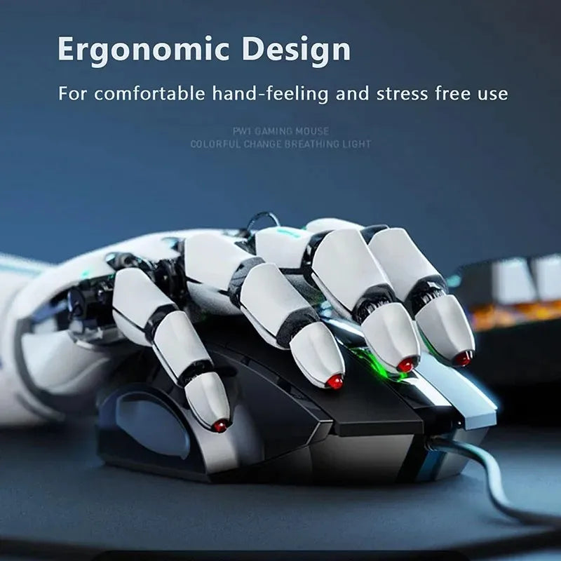 Mouse cu fir Inphic W1, mouse eSports pentru gaming, mouse silențios pentru birou, opțiuni cu trei taste și șase taste