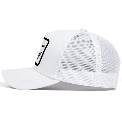 Unisex X Smiling Face Teeth Embroidery Baseball Net Caps Spring Summer Outdoor Sunscreen Hat Adjustable Casual Trucker Hats