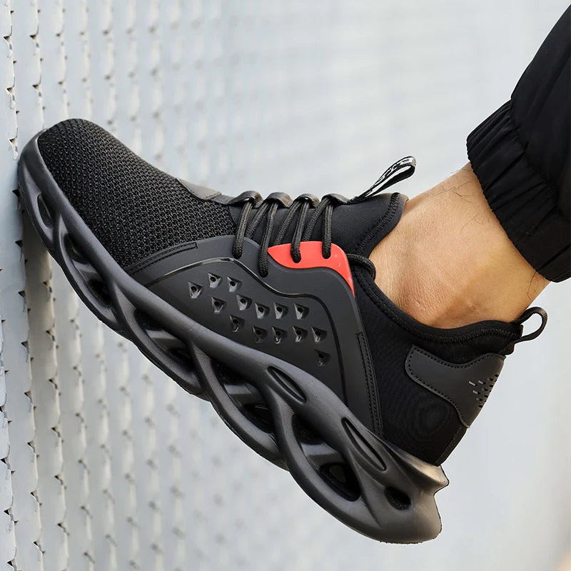 Chaussures de sécurité de travail pour hommes, baskets de travail légères et indestructibles, chaussures de sécurité à bout en acier, bottes de protection de sécurité, chaussures de toiture