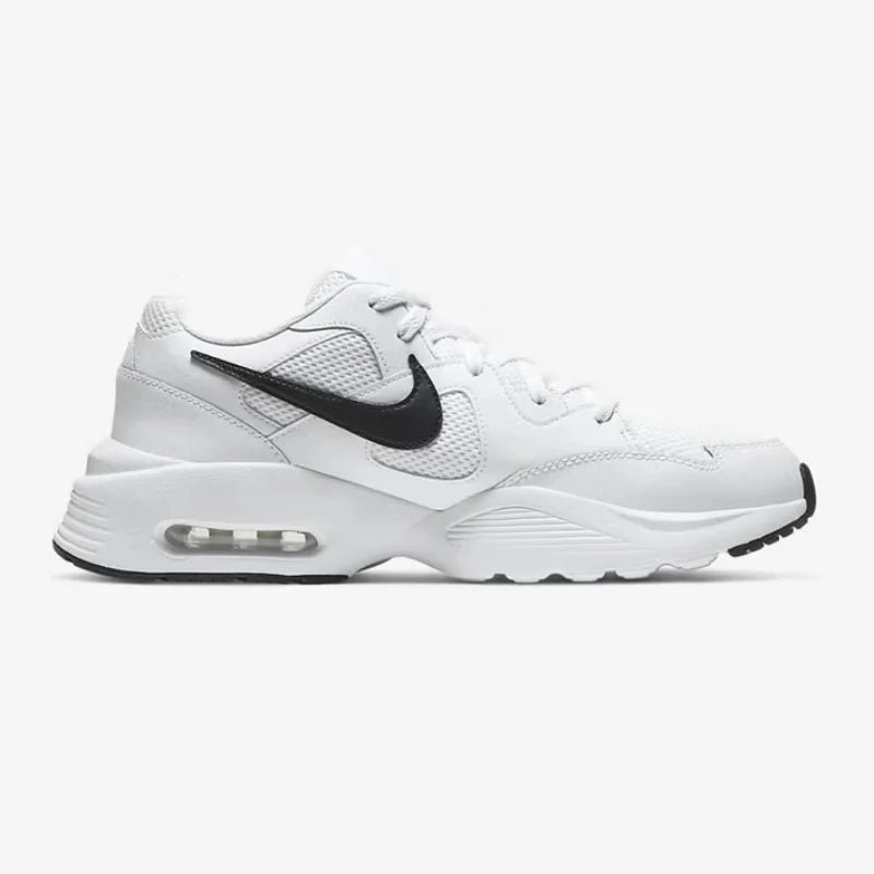 Nike's New Air-Cushioned Shock-Absorbing Hiking and Fitness Running Shoes for Men, Lightweight and Comfortable with Layered Upper Design, Suitable for Daily Wear and Sports. Air Max Fusion Stylish Versatile White Retro-Style