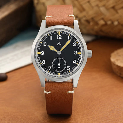 Militado V2 Version Military D12 Watch 36mm AR Sapphire Quartz Movement Watches Waterproof Sub-second Stainless Steel Wristwatch
