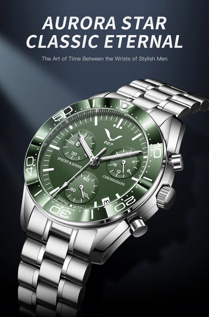 New 007 Specht&Sohne Sports Watches For Men Top Brand Luxury Steel Wrist Watch Fashion Japan VK68 Chronograph Relogio Masculino