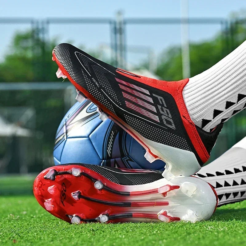Nouvelles chaussures de football pour hommes, crampons de sport d'extérieur pour garçons et adultes, bottes de football d'entraînement respirantes, antidérapantes, à crampons longs, confortables